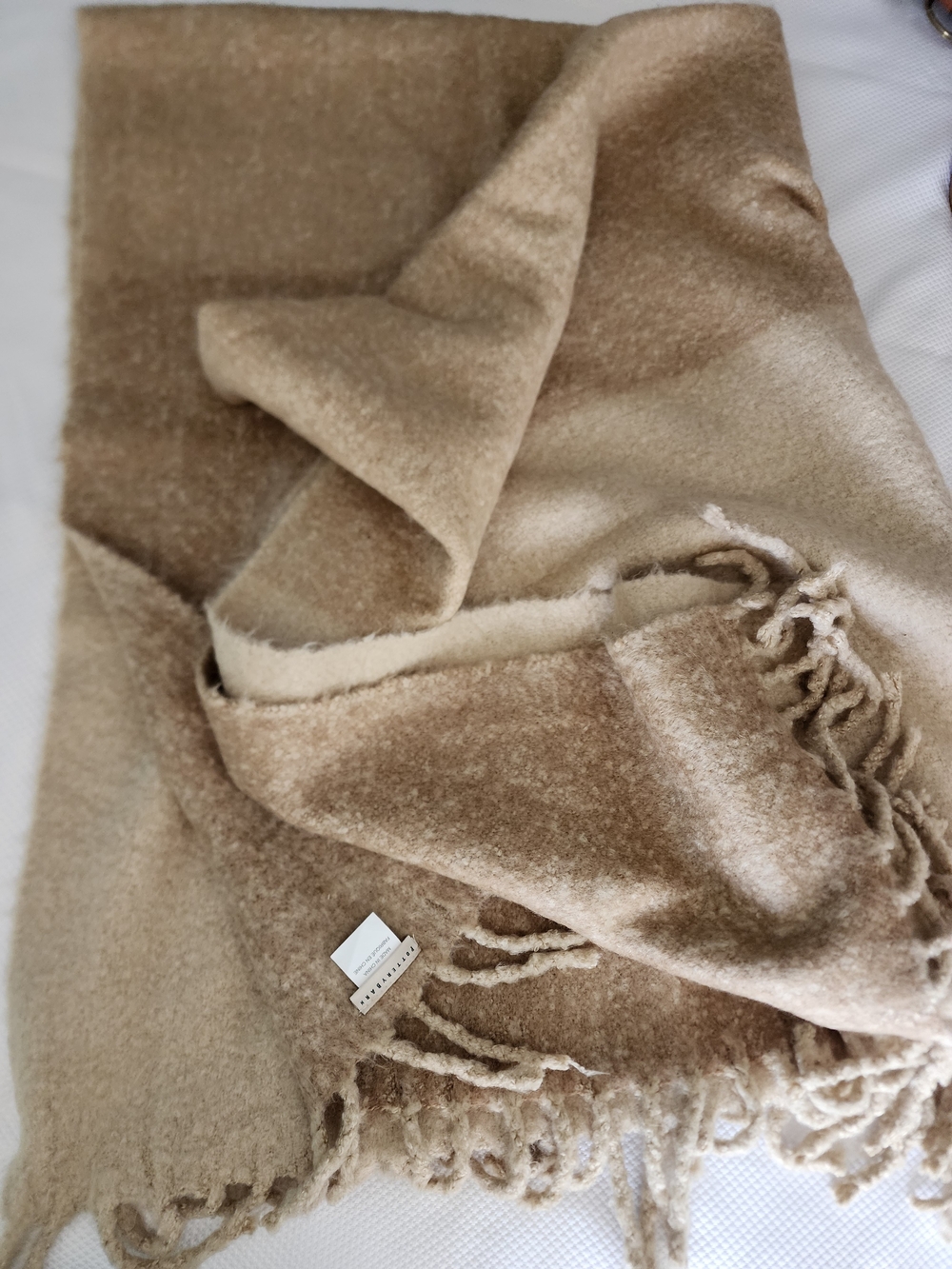 Pottery Barn Acrylic Throw Blanket - Beige Taupe